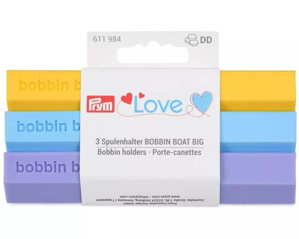 Prym Spulenhalter Jumbo Bobbin Boat, 3 Stück