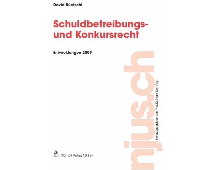 Schuldbetreibungs- und Konkursrecht, Entwicklungen 2009