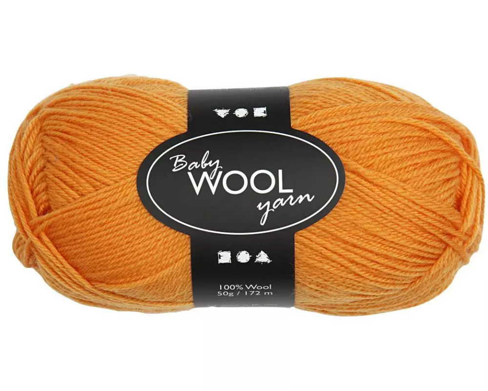 Creativ Company Wolle Babygarn Merino 50 g 14/4 Orange
