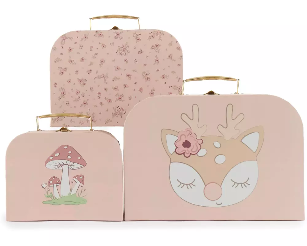 bieco Spielzeugkoffer Ella dreamy flowers 3er Set