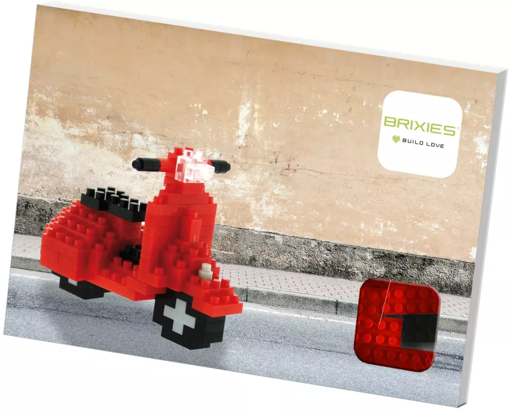 BRIXIES Bausteinmodell Motorroller aus 101 Bausteinen