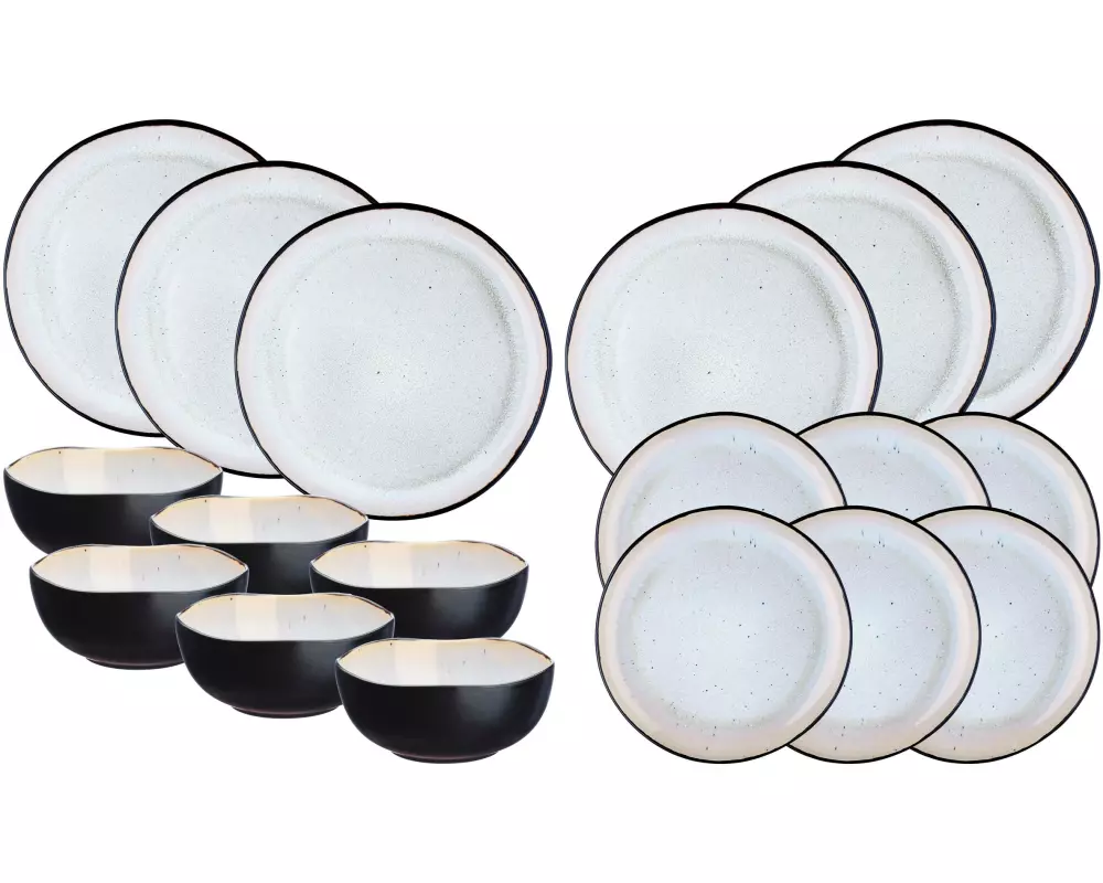 Björn Speise-Service Iris Elfenbeinweiss, 18-teilig