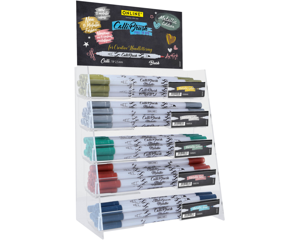 ONLINE Callibrush Display Metallic 19092 ass. 60 Stück