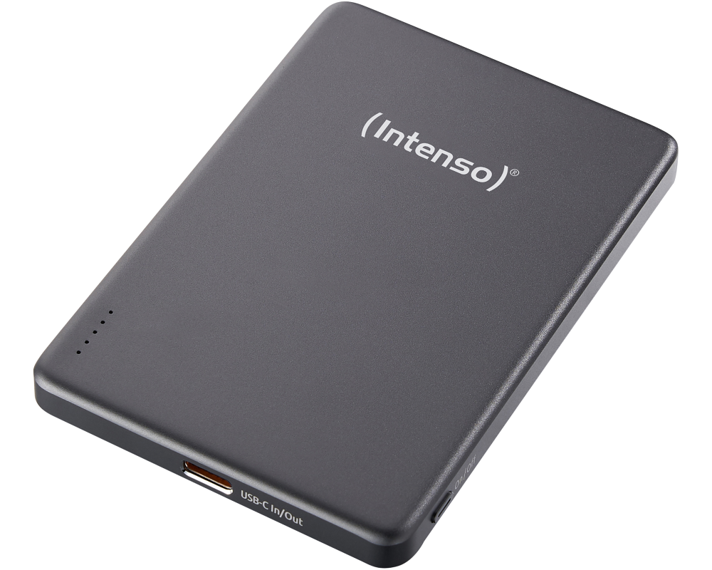 INTENSO Powerbank MW5000 5000 mAh 7344024 Magnetic Wireless grey