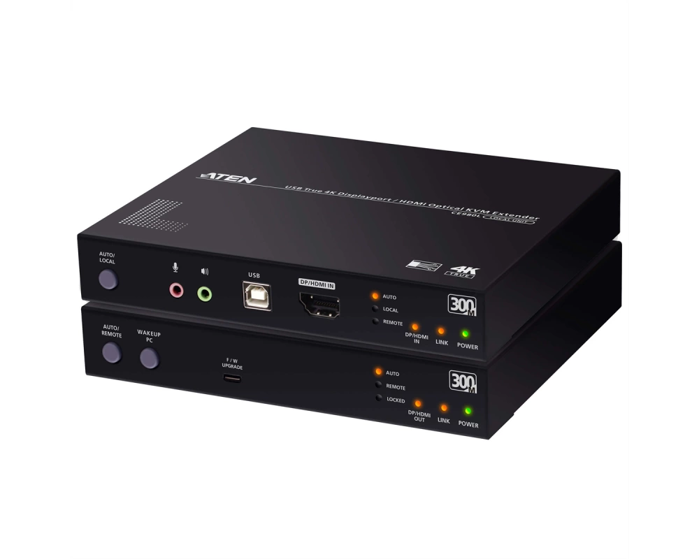 ATEN CE980 USB True 4K DisplayPort/HDMI Optical KVM Extender