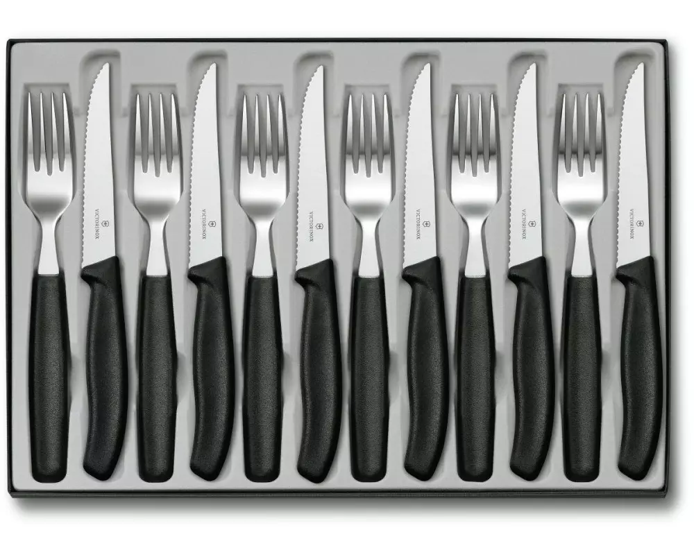 Victorinox Besteck-Set Swiss Classic 12-teilig, Schwarz/Silber