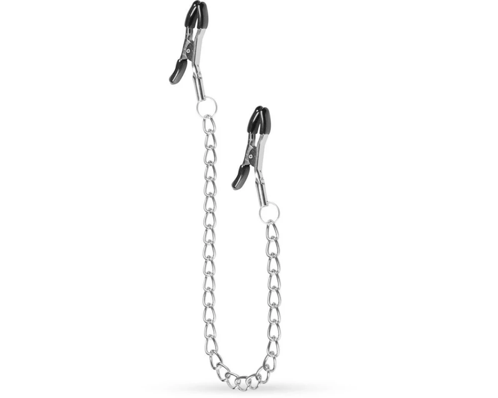 Easytoys Fetish Collection Klassische Nippelklemmen mit Kette Silber