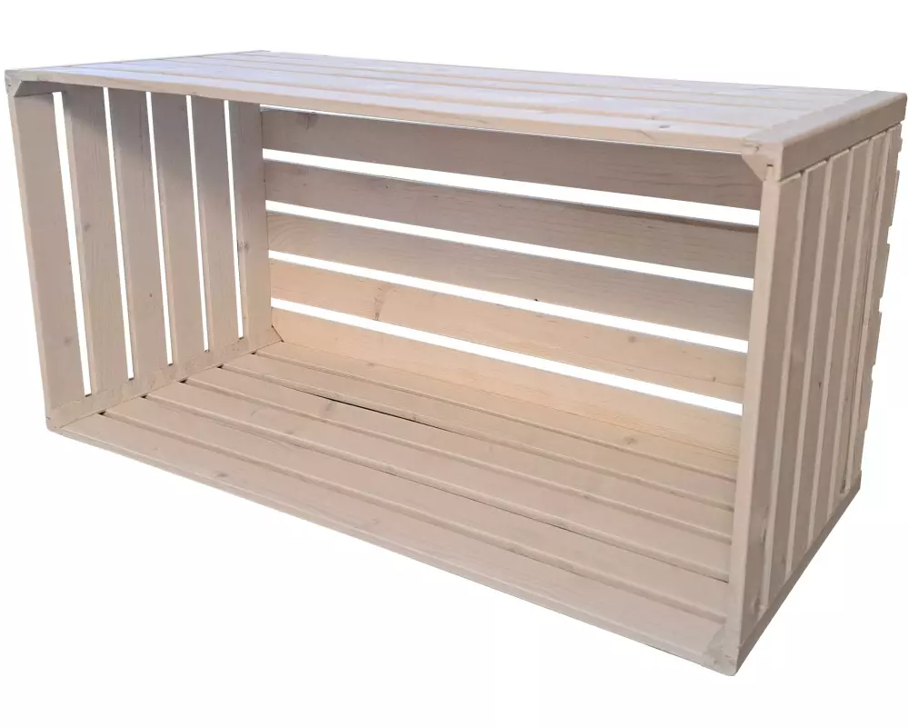 Holz Zollhaus Holzharasse Weiss, 35 x 70 x 32 cm