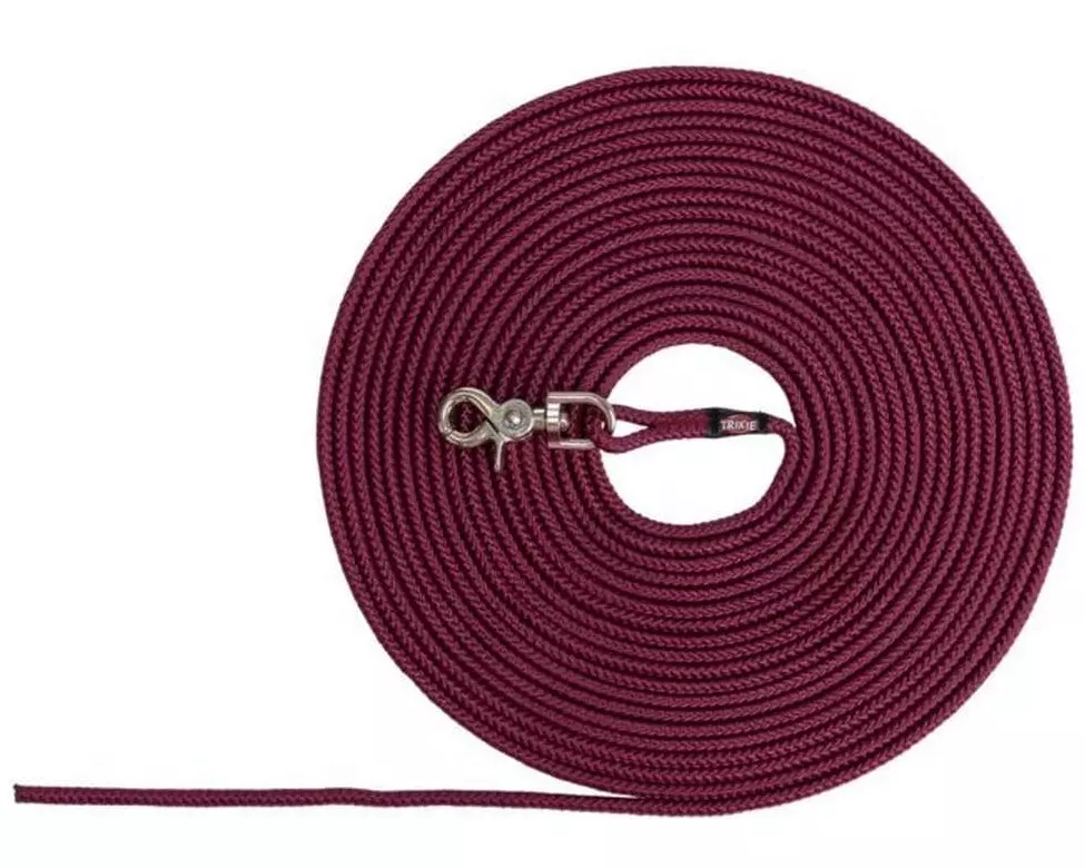 Trixie Schleppleine Trigger-Snap-Hook S-M, 5 m, Bordeaux