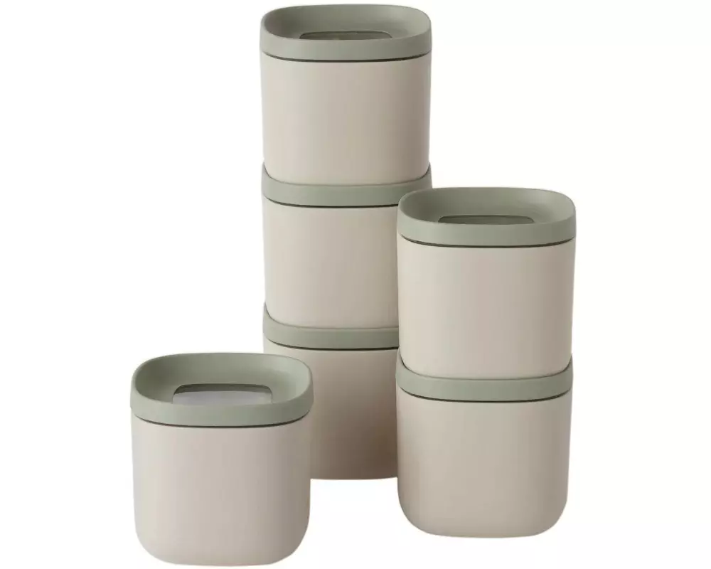 BergHOFF Vorratsbehälter Set Leo Balance 6-teilig, 0.16 l, Grün/Grau