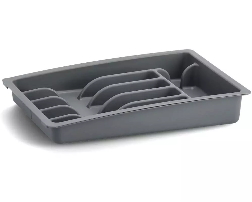 Zeller Present Besteckkasten Grau ausz. Grau