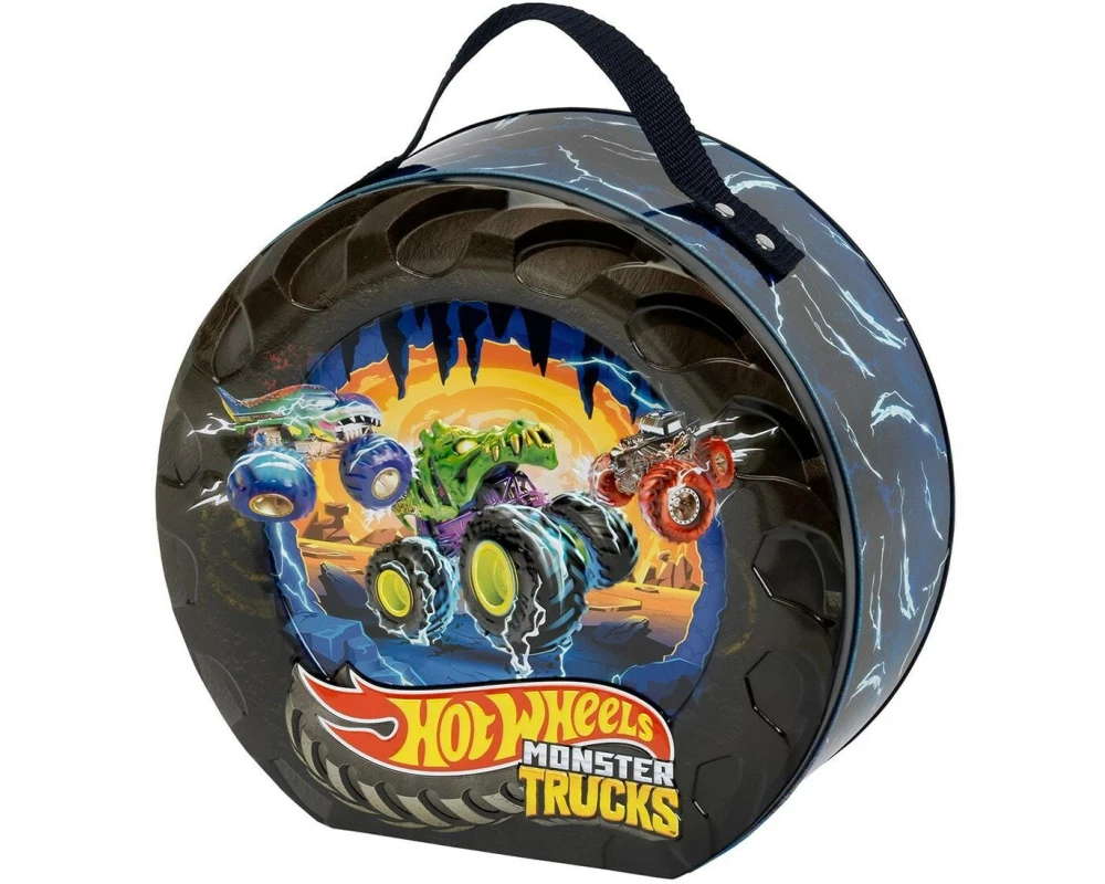 Klein-Toys Hot Wheels Monster Trucks – Radkoffer für 7 Autos