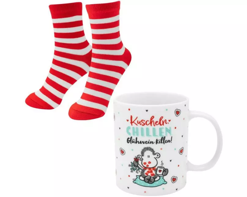 Sheepworld Tasse-Socken-Set Chill Grösse 36 - 40