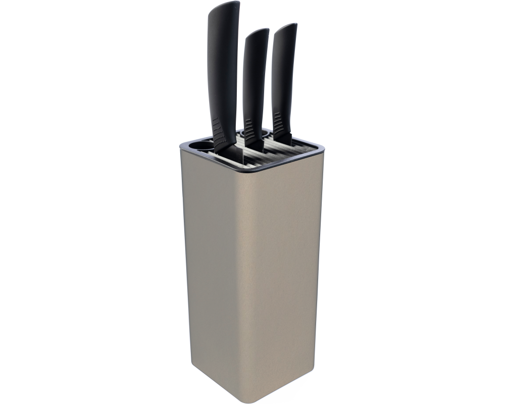 VIVANCO Messerset mit Block 20074-beige 3-teilig, beige