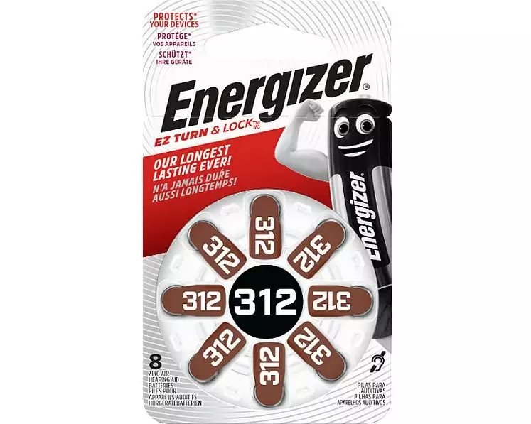Energizer Hörgerätebatterie 312 , 8 Stück
