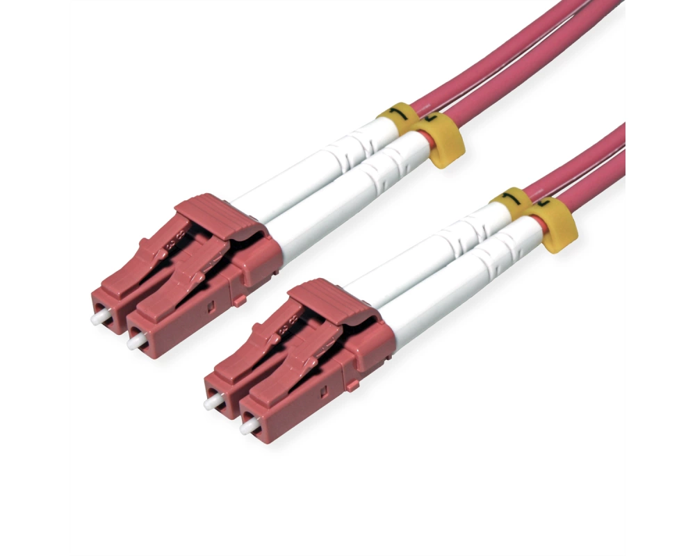 ROLINE LWL-Kabel 50/125µm OM4, LC/LC, stahlarmiert, LSOH, violett, 1 m