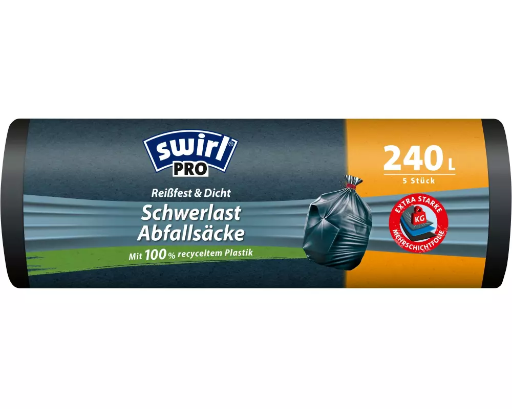 Swirl Schwerlast-Müllbeutel 240 l, 5 Stück