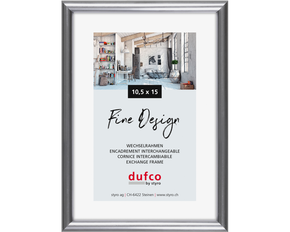 DUFCO Bilderrahmen 10.5x15cm 1400.40024 Fine Design silber
