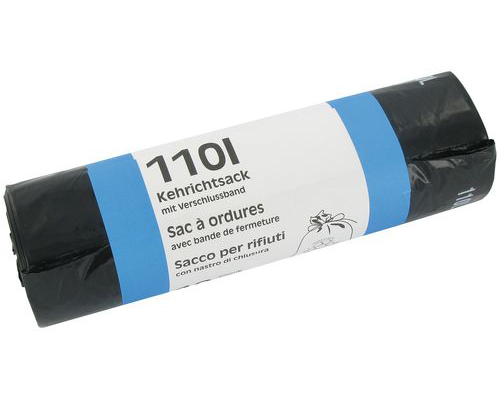 FLEXIPLAST Kehrrichtsack R-Logo 5x10Stk. 1034 28my, 110l, mit Verschlussband