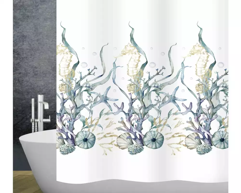 diaqua® Duschvorhang Marina 180 x 200 cm, Mehrfarbig