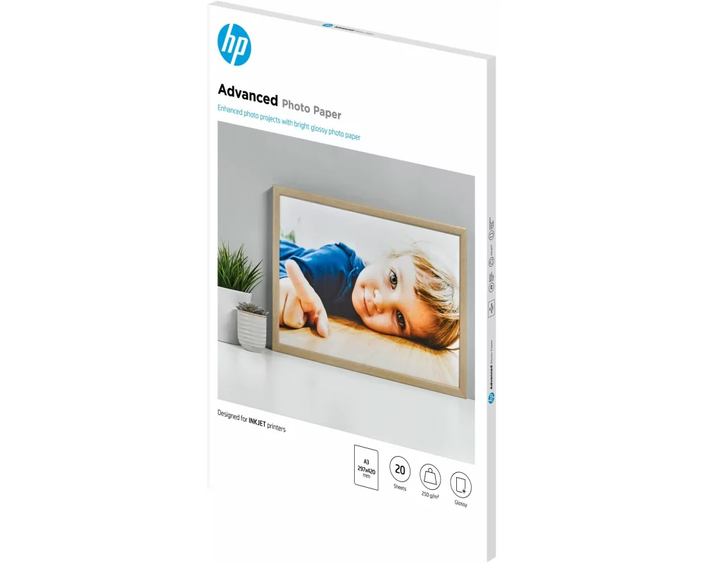 HP Advanced Photo Paper glossy 250g/m2 A3 20 Sheet