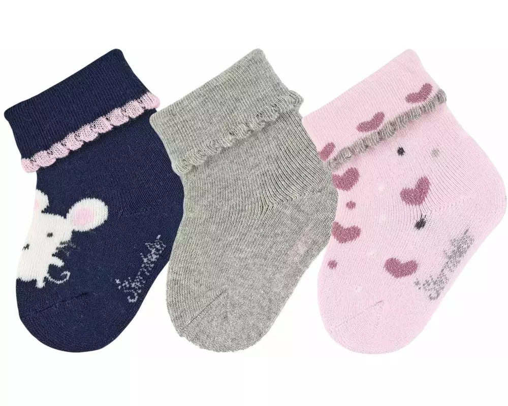Sterntaler Socken Maus 3er Set Marine Gr. 15/16