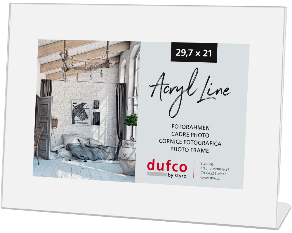 DUFCO Acryl-Bilderrahmen 21x29.7cm 1420.00086 quer