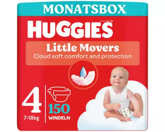 Huggies Windeln Little Movers Grösse 4 / 150 Stück