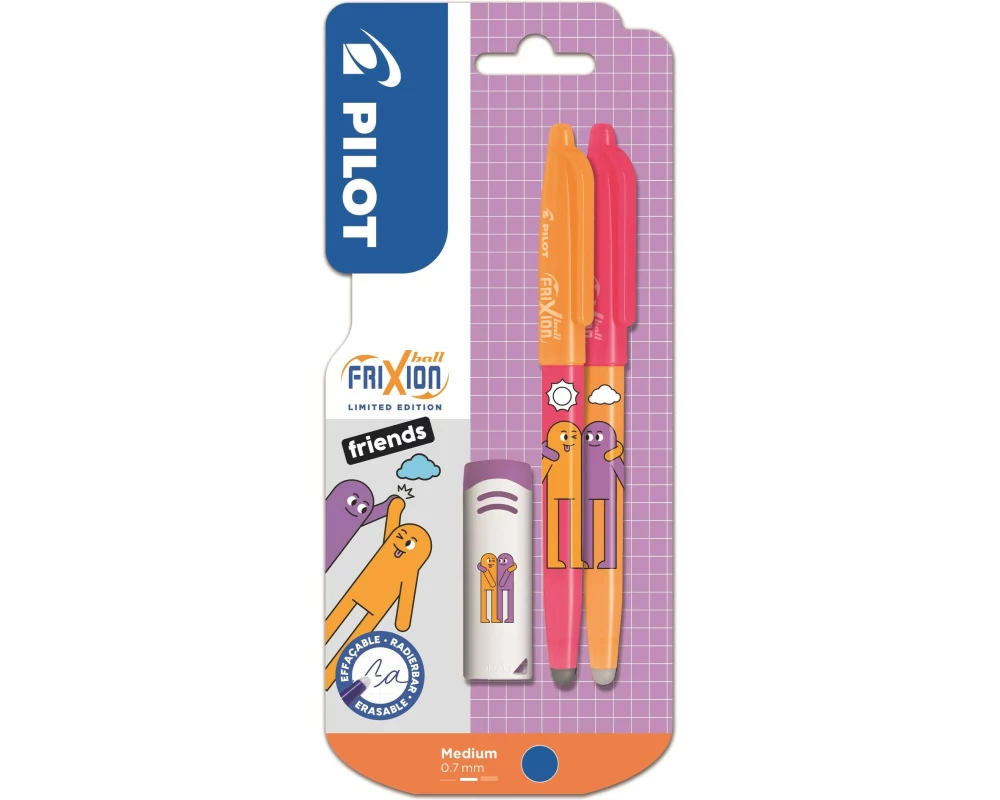 Pilot FriXion Ball Friends Wolken 0.7 mm, Pink/Hellorange
