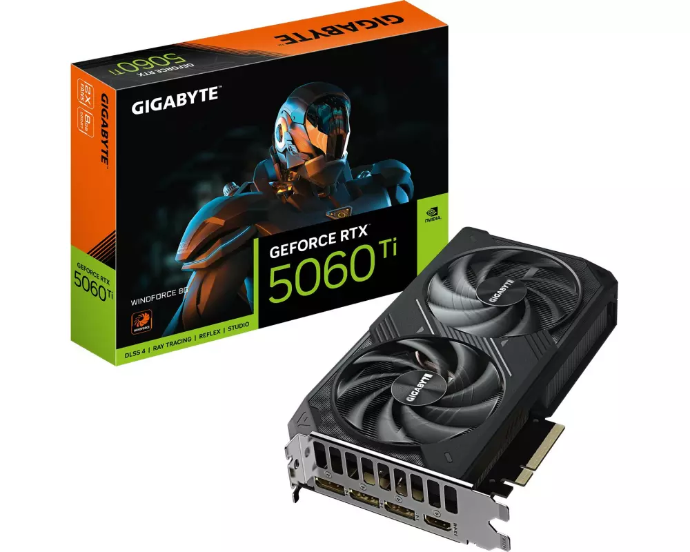 Gigabyte Grafikkarte GeForce RTX 5060 Ti WINDFORCE 8G