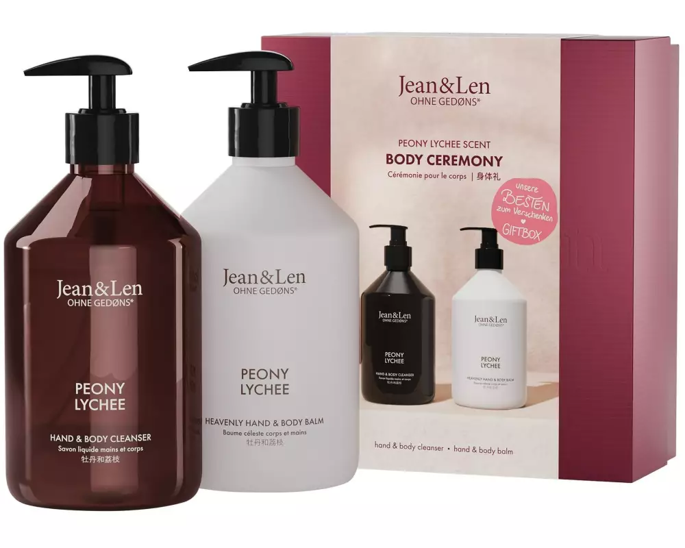 Jean & Len Geschenkset Body Ceremony Peony and Lychee Set S