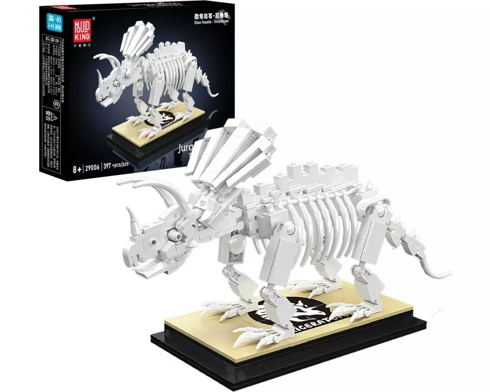 Mould King Triceratops Fossil Dinosaurier-Fossil Skelett-Modell