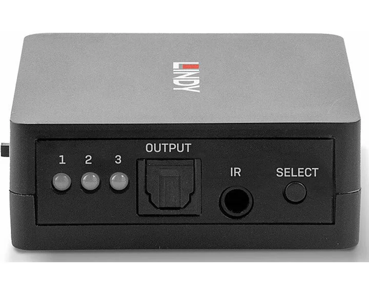 LINDY 3 Port, TosLink, Optical, Audio Switch