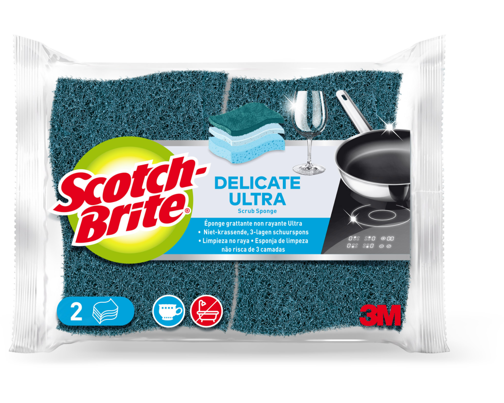 SCOTCH-BRITE Schwamm Delicate Ultra 7100227600 kratzfrei 2 Stück