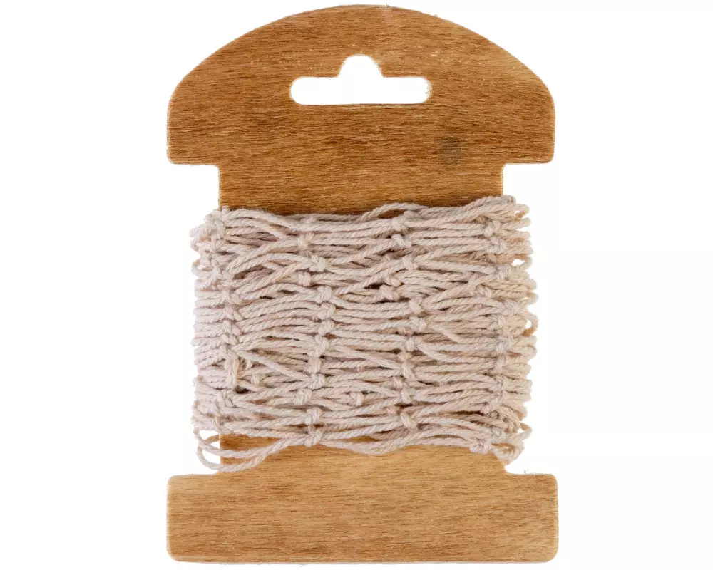 HobbyFun Textilband Netzband 130 mm x 1 m, Beige