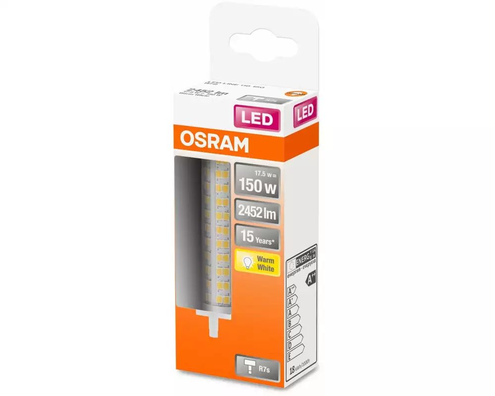 OSRAM Lampe Star Line 118, 17.5W, R7 s Warmweiss (WW)