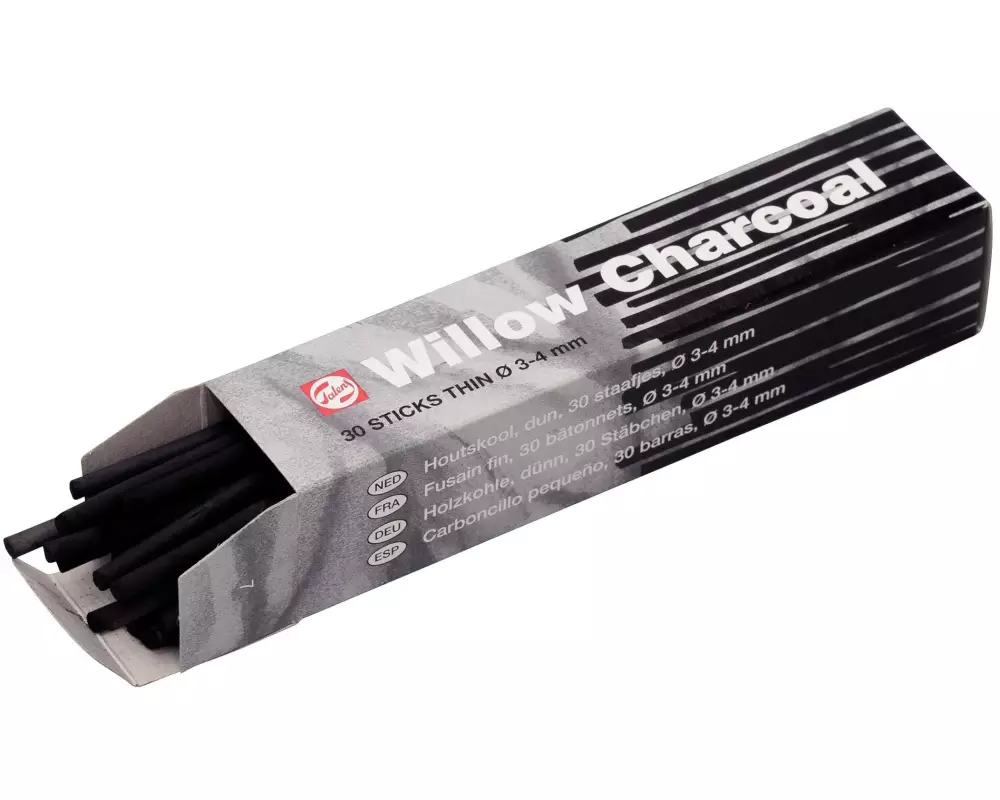 Talens Zeichenkohle dünn 3-4 mm, 30 Stück