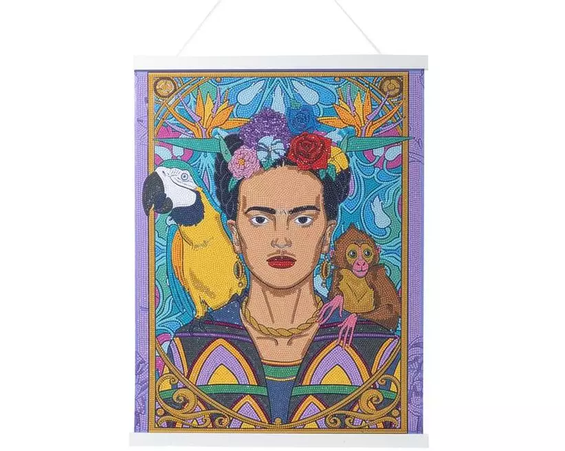 CRAFT Buddy Bastelset Frida Kahlo Crystal Art Scroll 40 x 50 cm