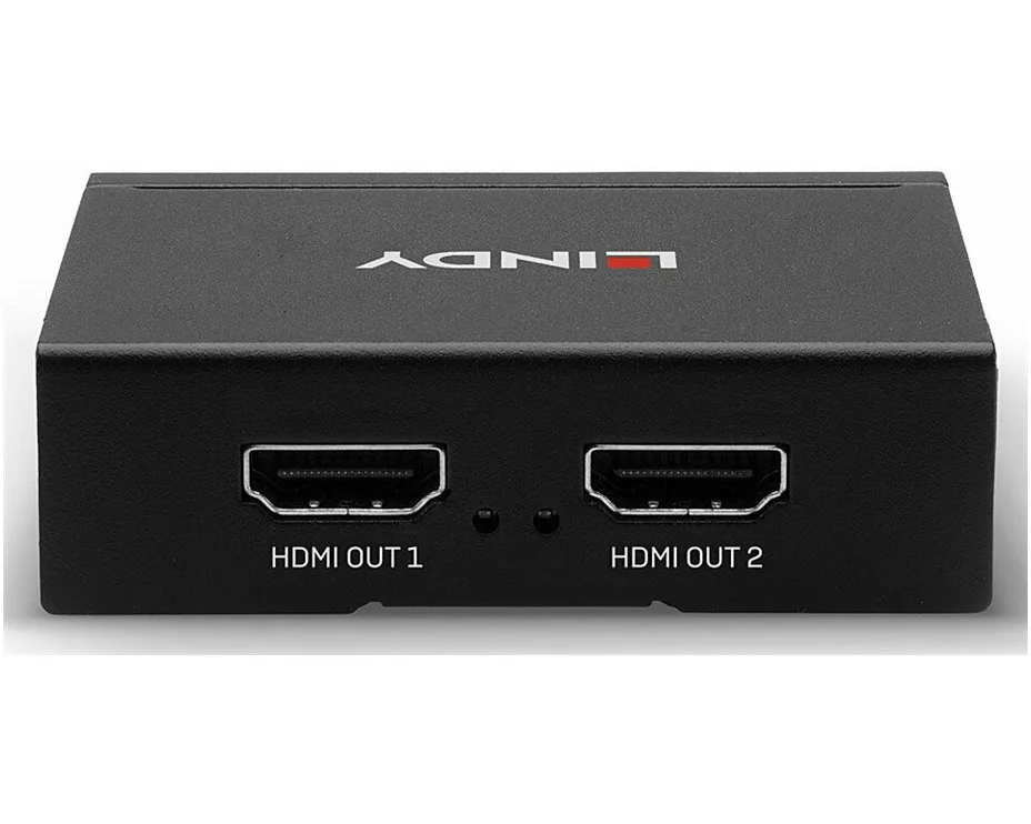 LINDY HDMI 4K Splitter 2 Port 3D, 2160p30 HDTV bis 1080p und 4K 36/12 Bit HDCP 1.4