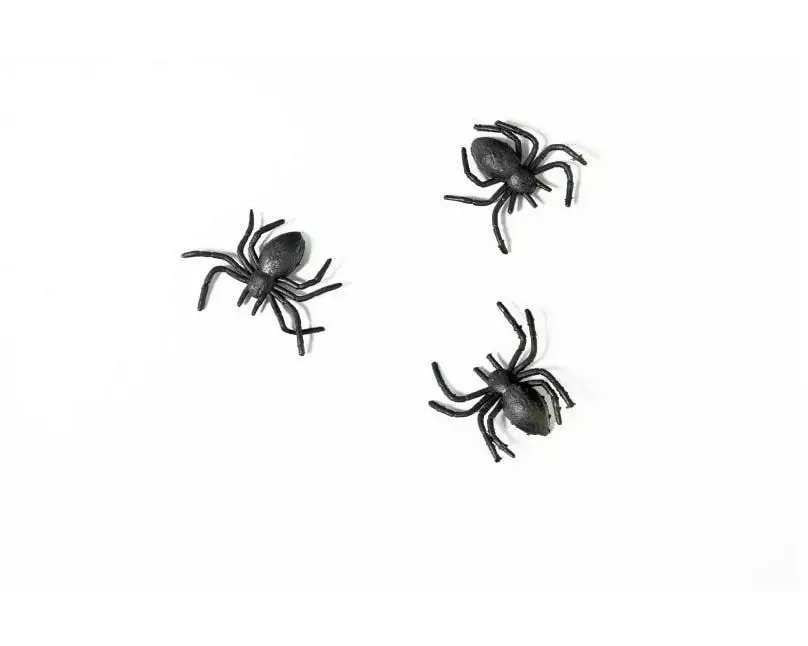 Partydeco Kleinteile Plastikspinnen Schwarz