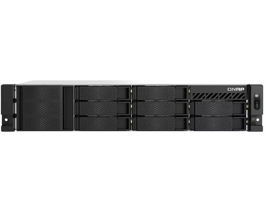 QNAP TS-855eU-8G 8-bay short depth rackmount NAS Intel Atom C5125 8C 2.8GHz 8GB RAM 2x2.5GbE 2xM.2 2280 2xPCIe Gen3 redundant PSU