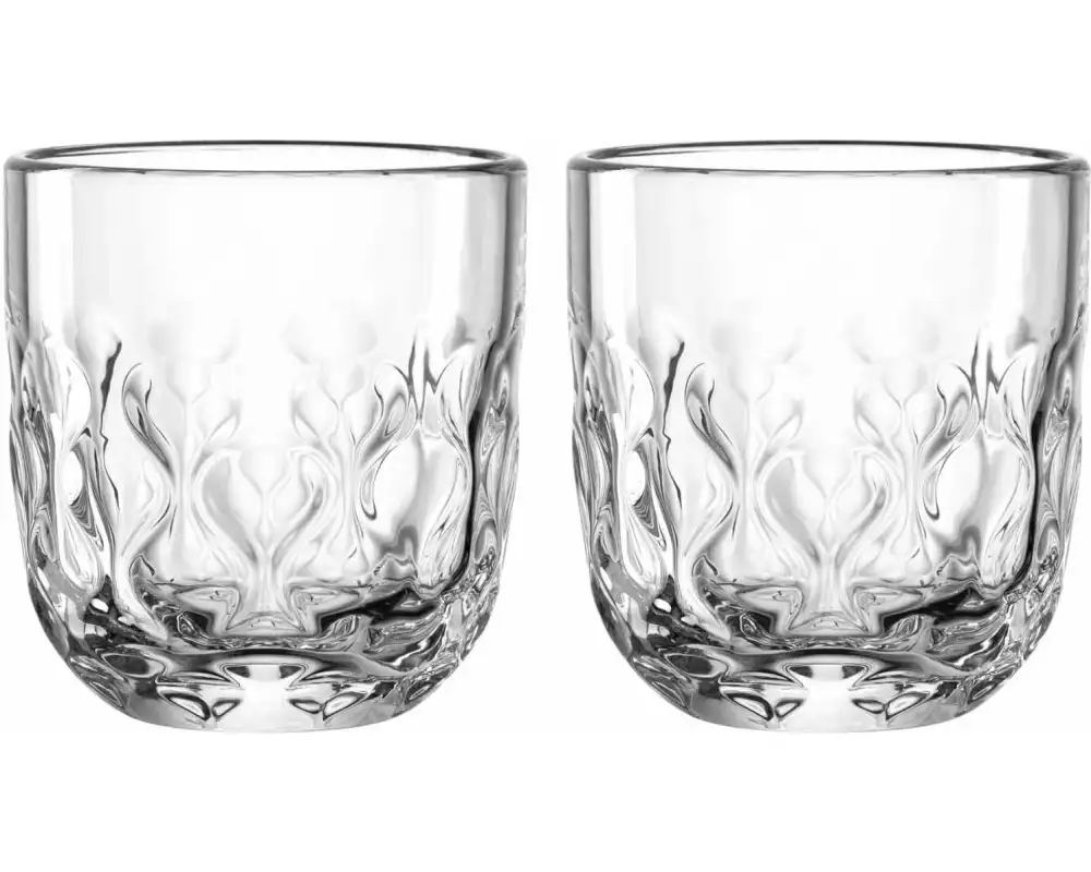 Leonardo Cappuccino Becher Gocce 2 220 ml, 2 Stück, Transparent