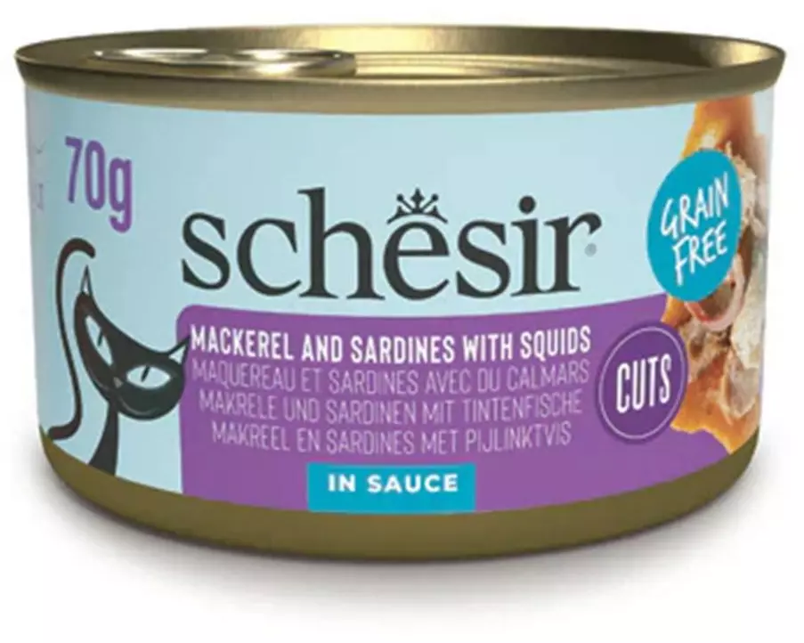 Schesir Nassfutter Sardinenfilets und Makrelenfilets 70 g