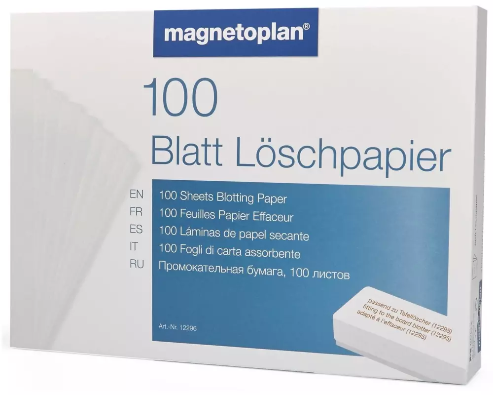 Magnetoplan Reinigungstuch Löschpapier, 100 Stück