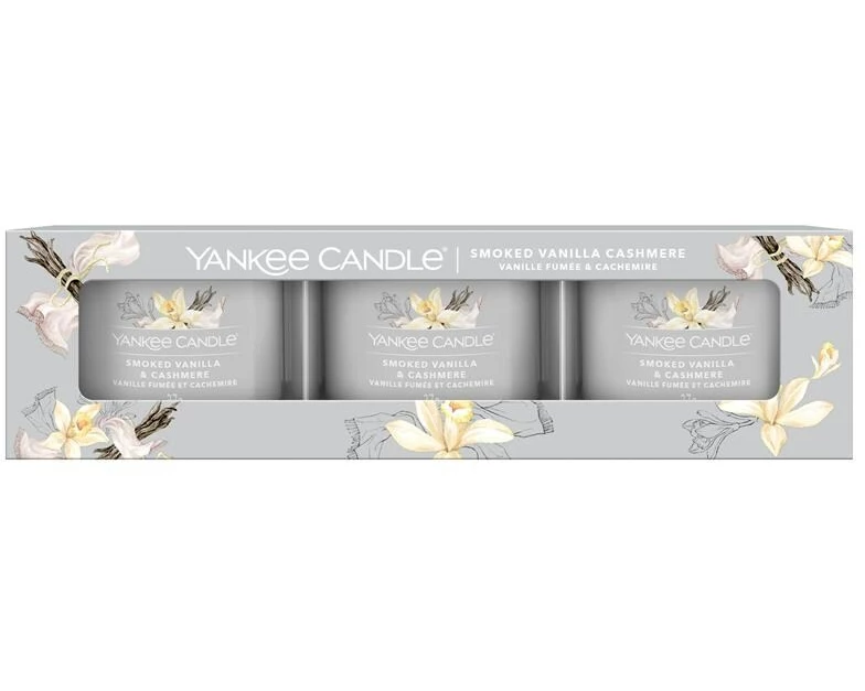 Yankee Candle Signature Duftkerze Smoked Vanilla & Cashmere Signature 3 Stück