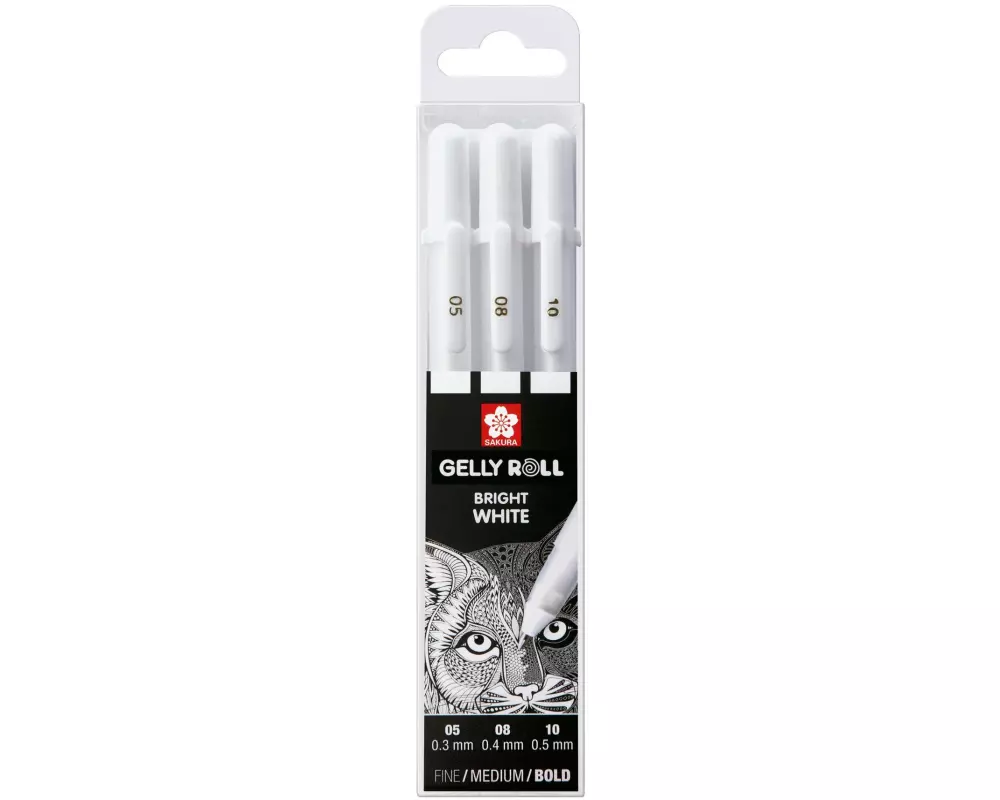 Sakura Gelschreiber Gelly Roll Basic 3er-Set, Weiss