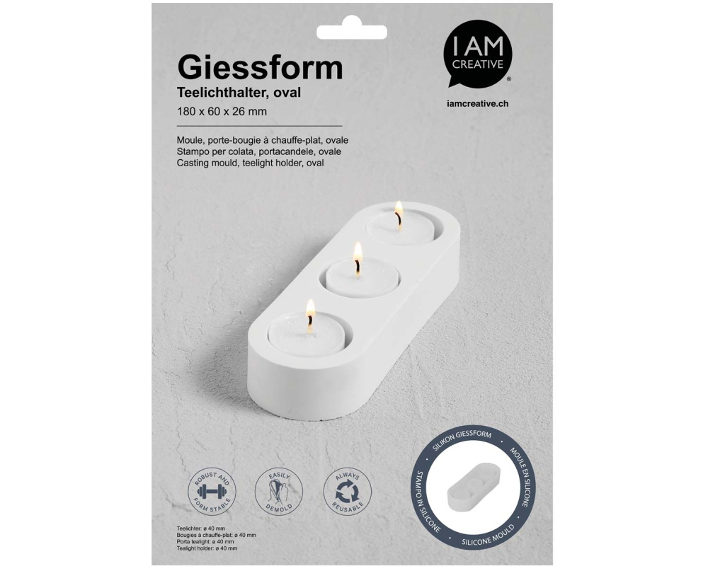 I AM CREATIVE Silikon Giessform MAA1704.17 Teelichthalter