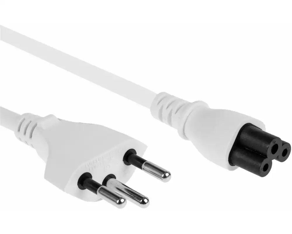 FURBER.power Netzkabel C5-T12 1.0 m Weiss