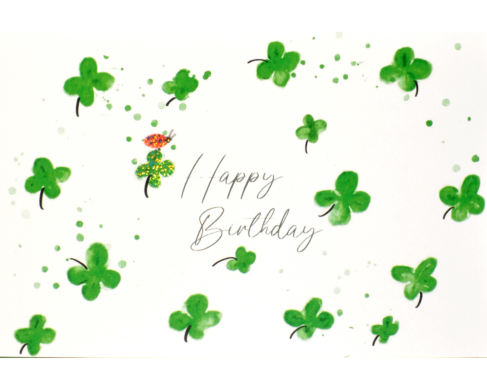 ABC Geburtstagskarte Kleeblätter 1120007800 B6