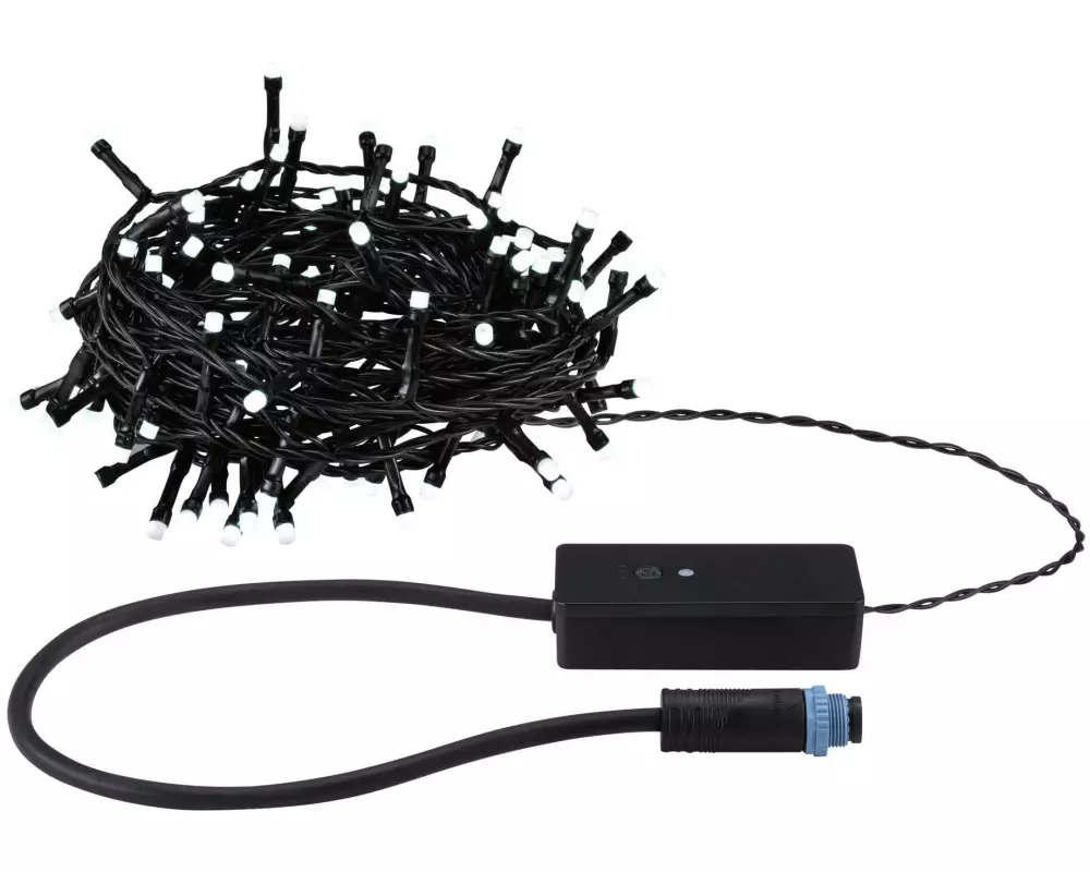 Paulmann LED Lichterkette Plug & Shine Yuna 12.4 m, RGB, Schwarz